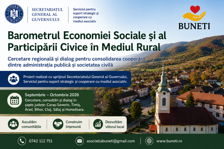 BUNETI lansează „Barometrul Economiei Sociale și al Participării Civice în Mediul Rural”